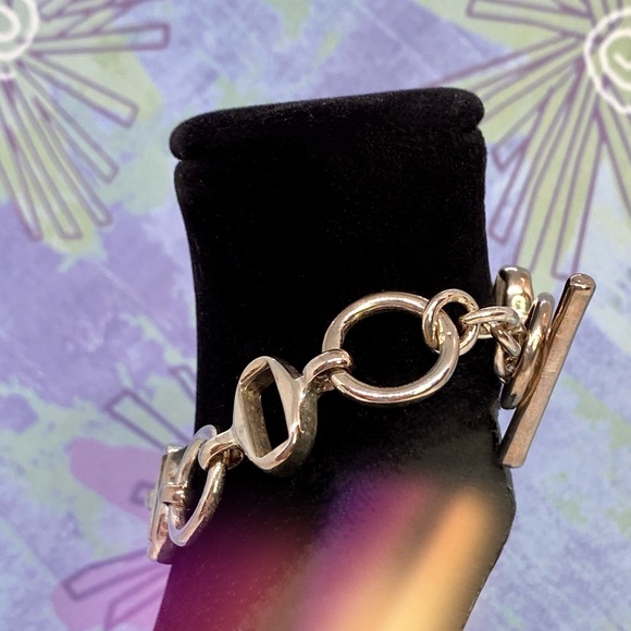 Vintage Women’s Stainless Steel Toggle Bracelet - Picture 2 of 4